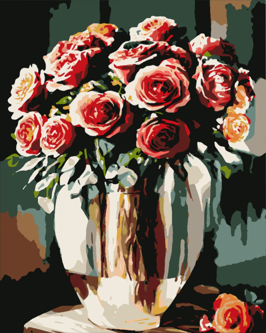 Álmodozó rózsák - számfestő készlet