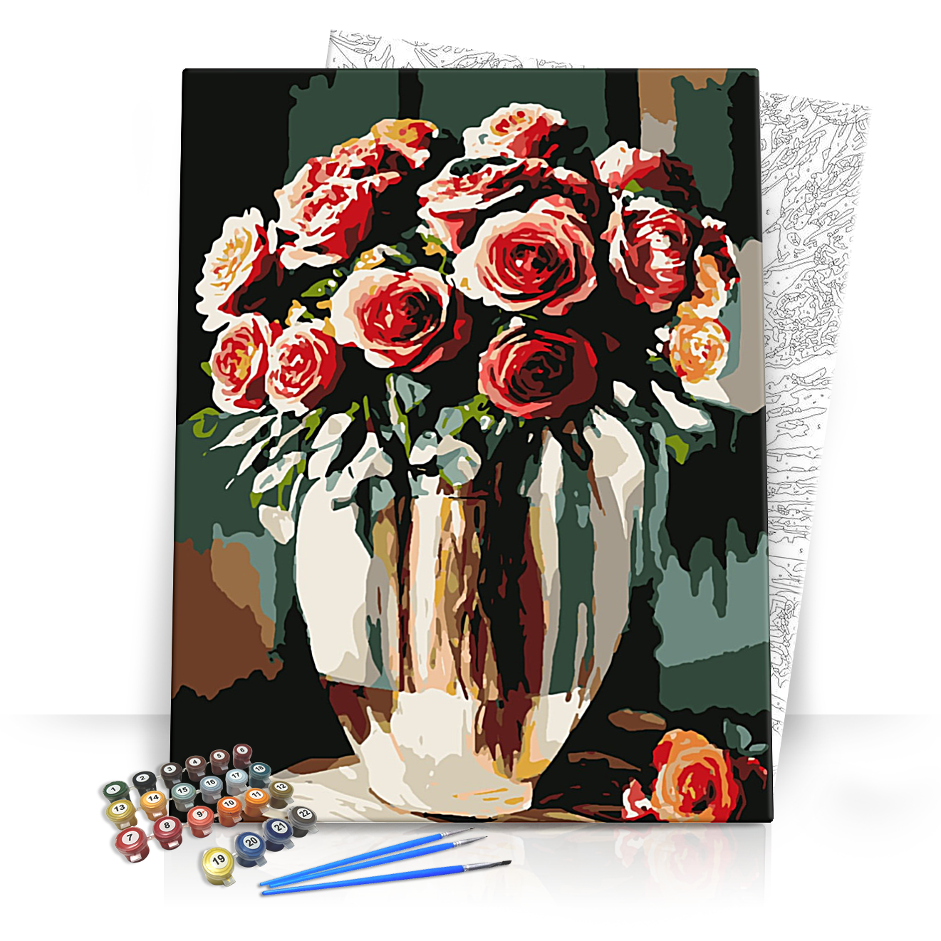 Álmodozó rózsák - számfestő készlet