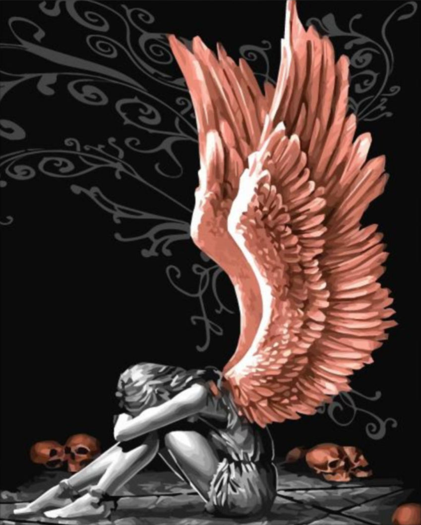 Angyali pihenés - számfestő készlet