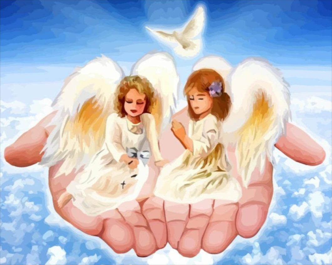 Angyalok tenyérben - számfestő készlet