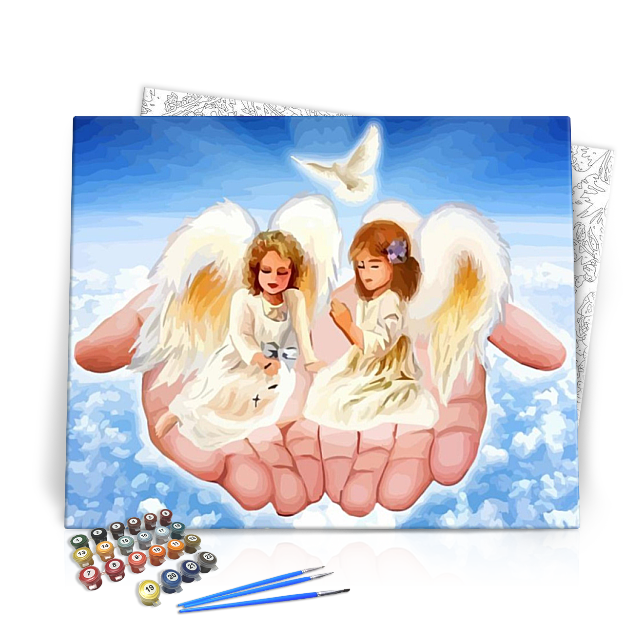 Angyalok tenyérben - számfestő készlet