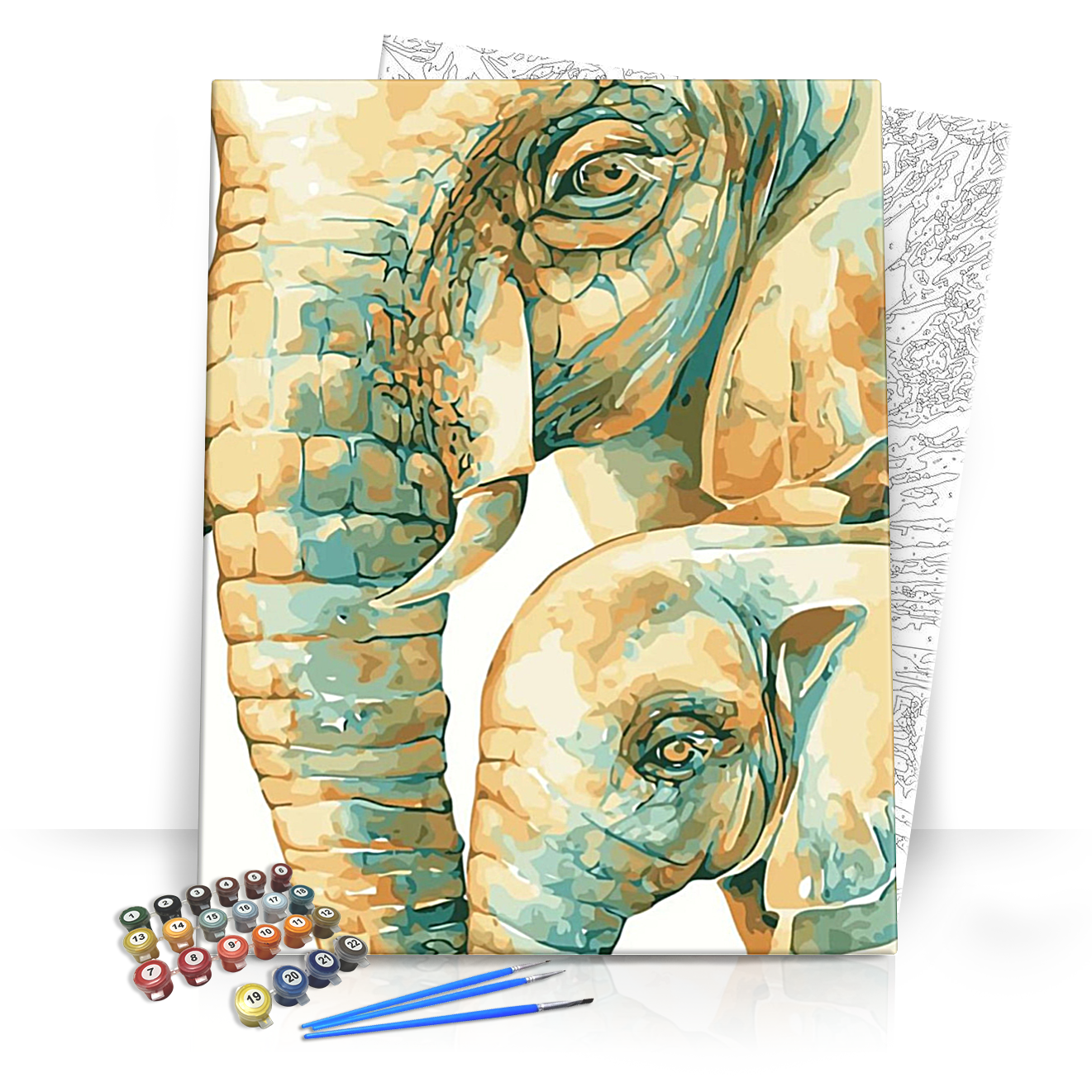 Anya elefánt - számfestő készlet