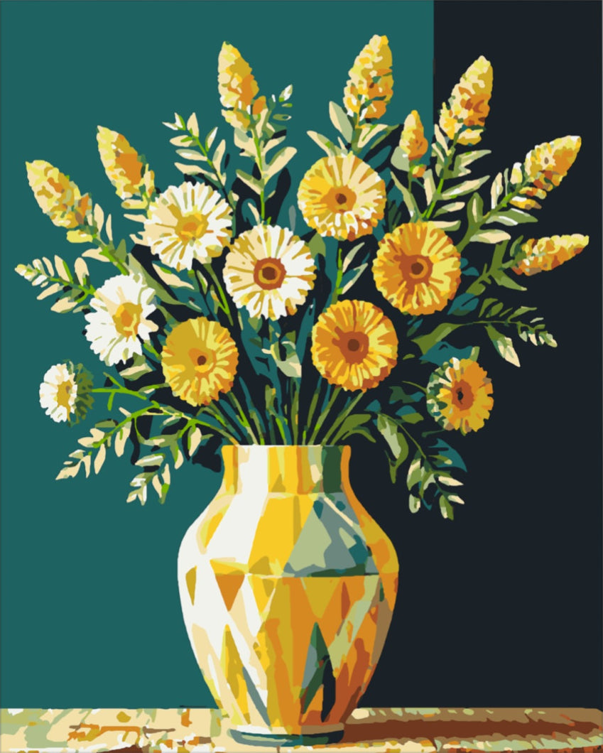 Aranyló margaréta - számfestő készlet