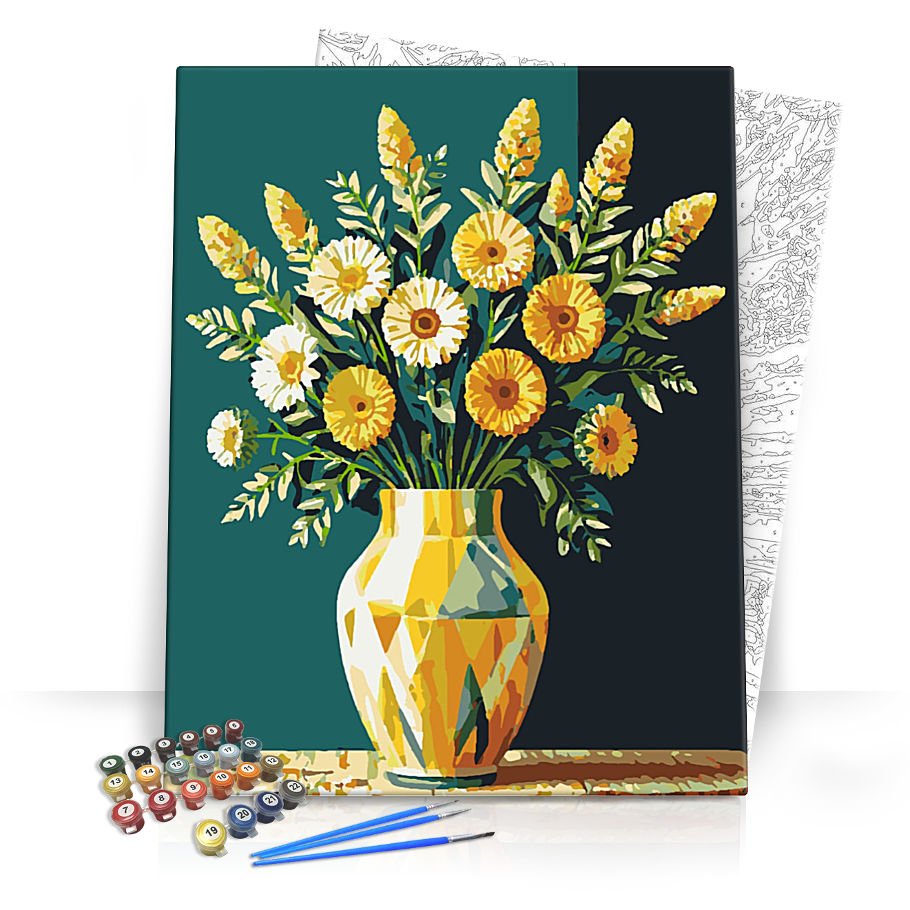 Aranyló margaréta - számfestő készlet