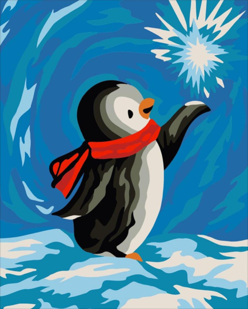 Aranyos pingvin - számfestő készlet