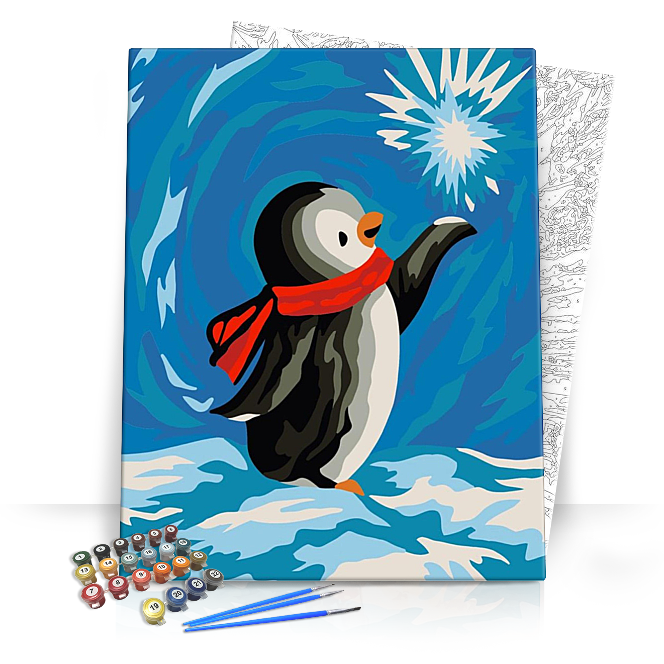 Aranyos pingvin - számfestő készlet