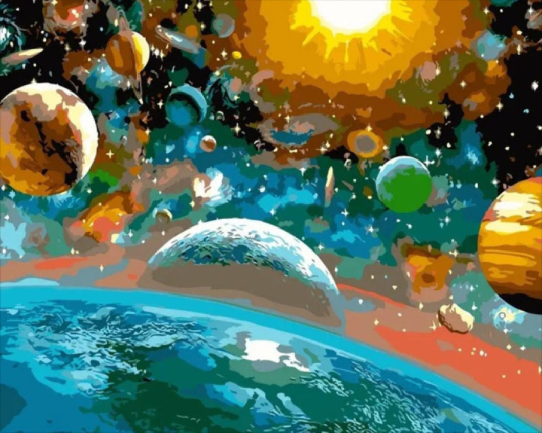 Az űrben - számfestő készlet