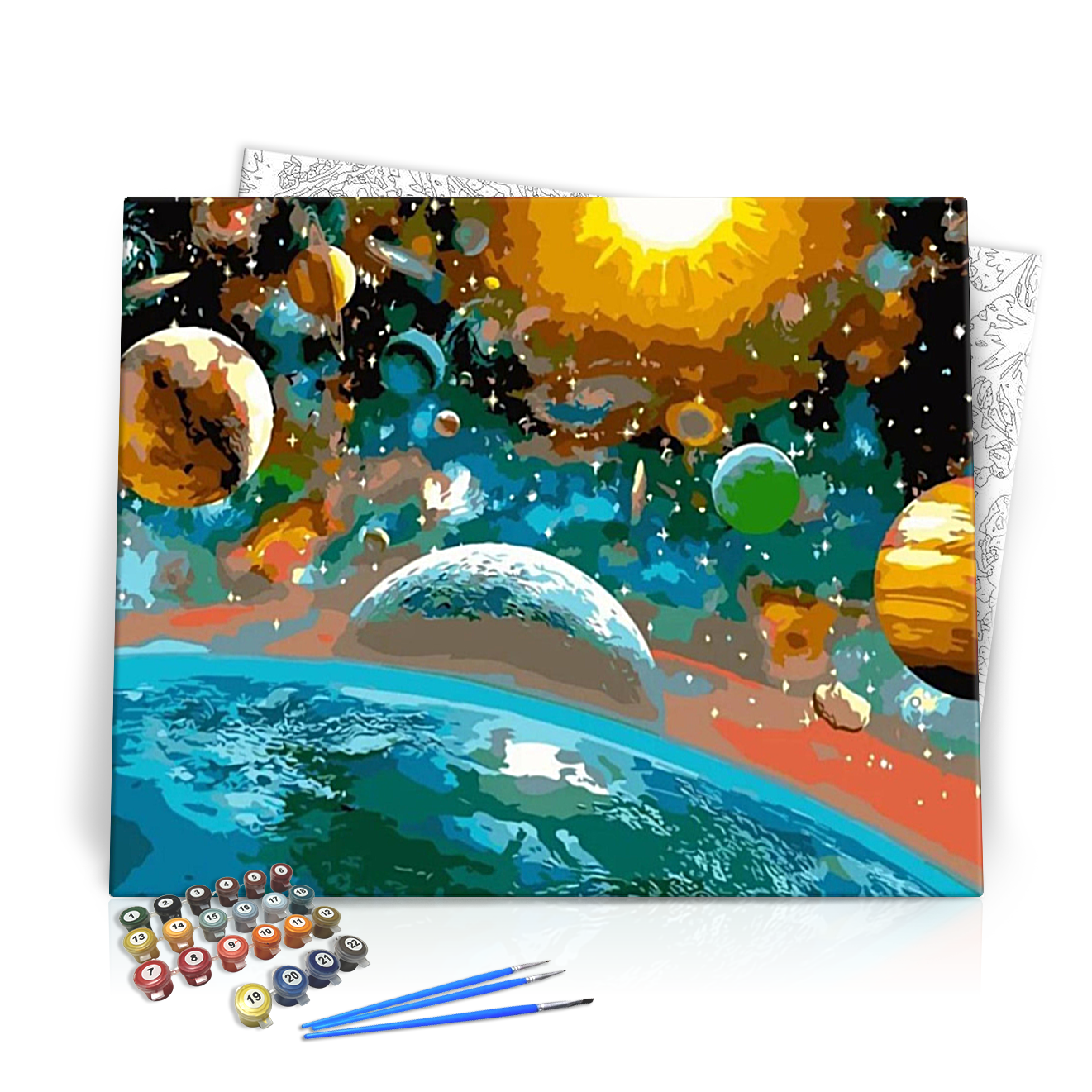 Az űrben - számfestő készlet