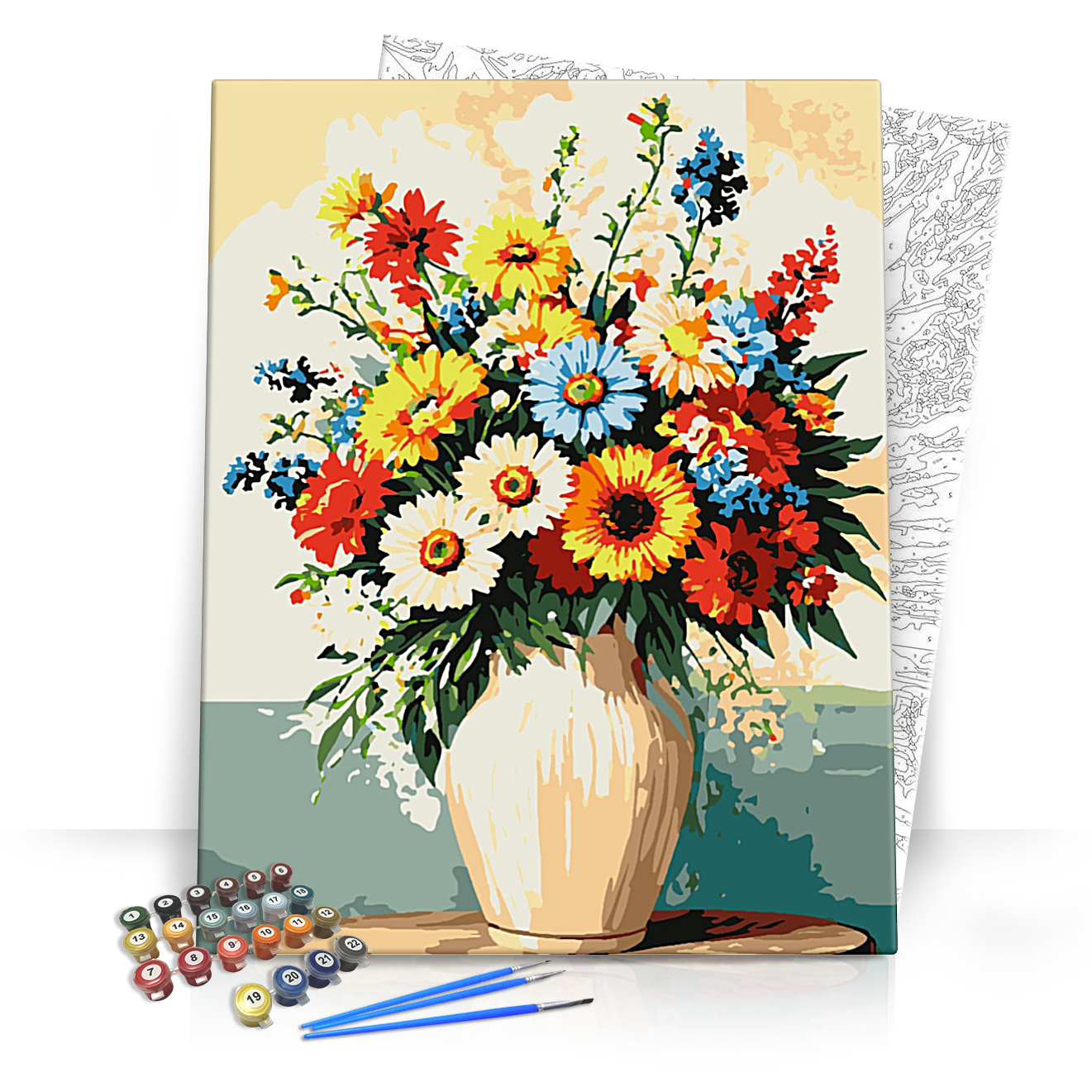 Bájos bokréta - számfestő készlet