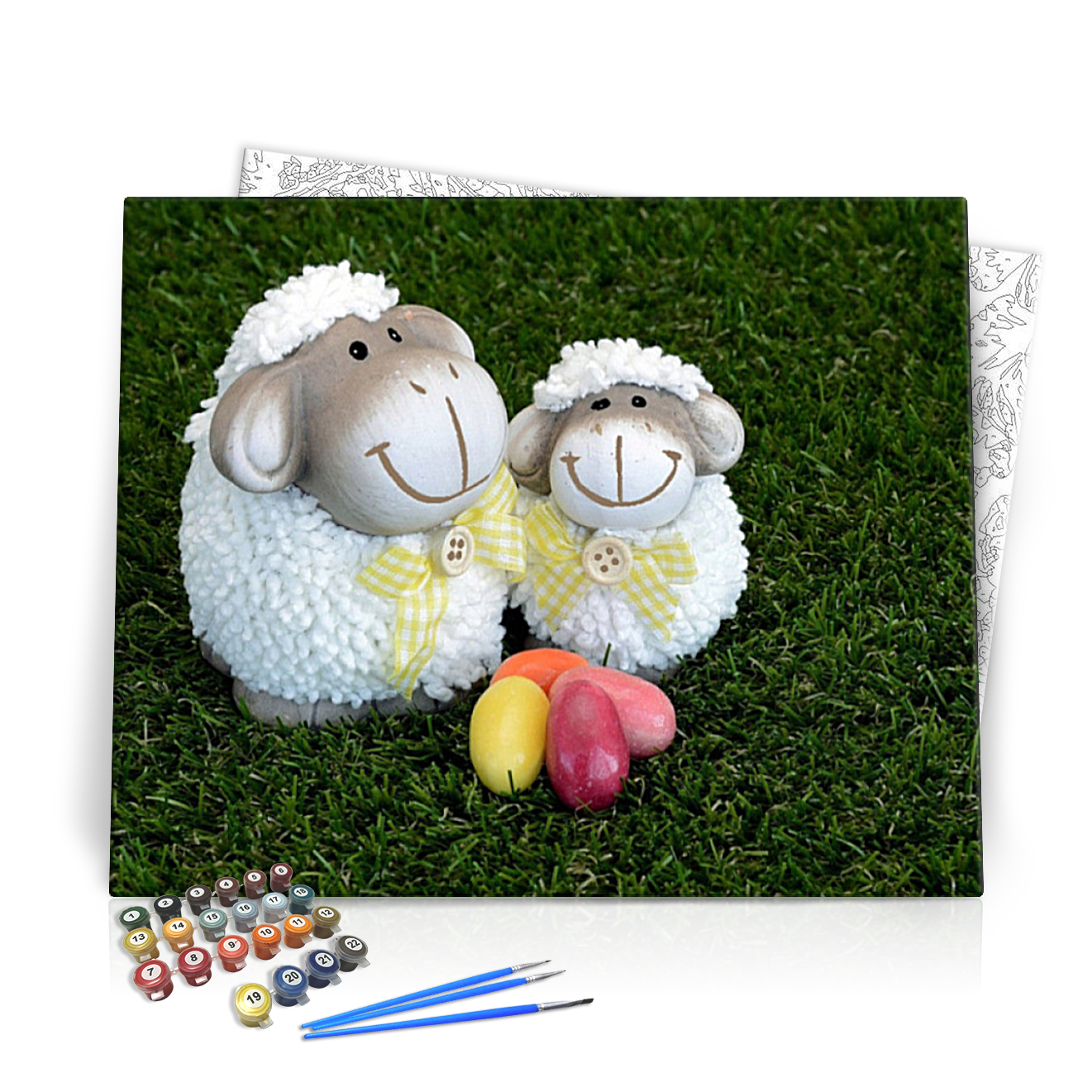 Báránykák - húsvéti számfestő készlet