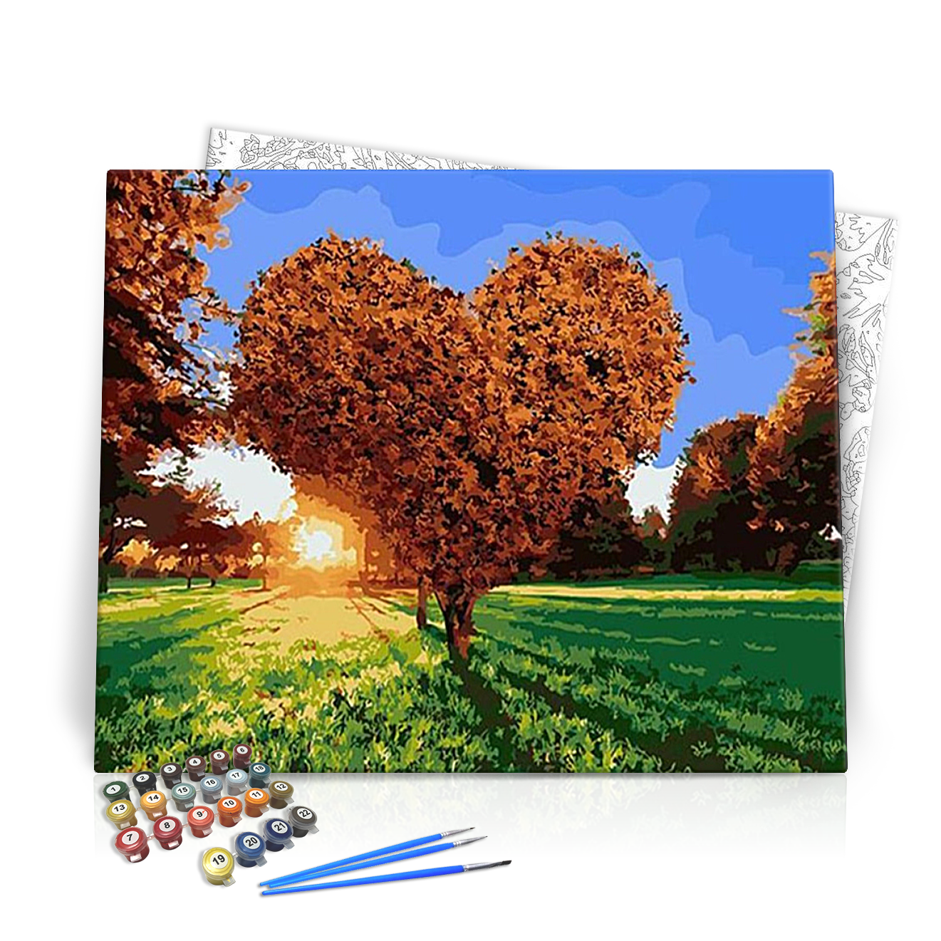 Barna fa - számfestő készlet