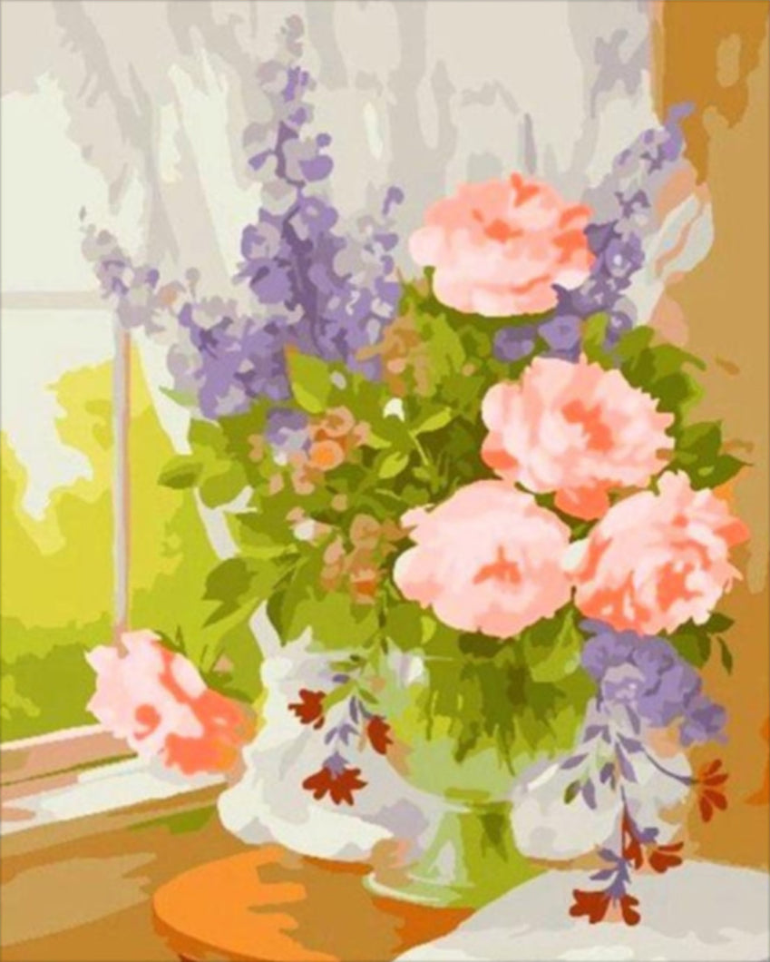 Bazsarózsa és levendula - számfestő készlet