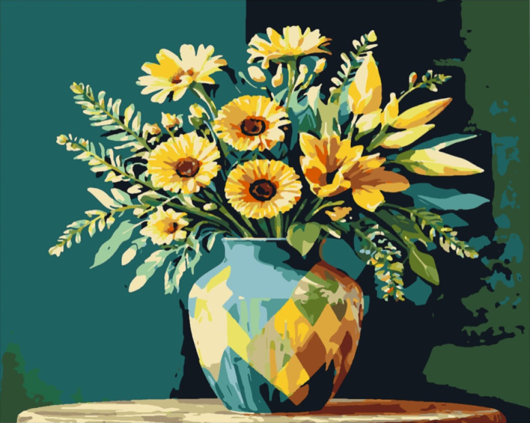 Citromfény kompozició - számfestő készlet