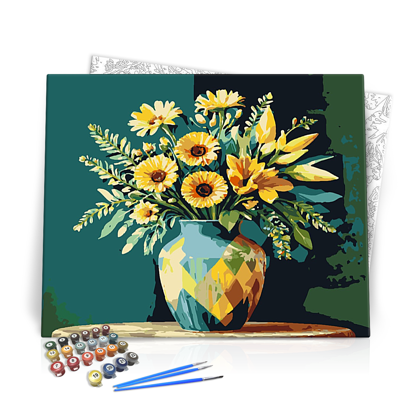 Citromfény kompozició - számfestő készlet