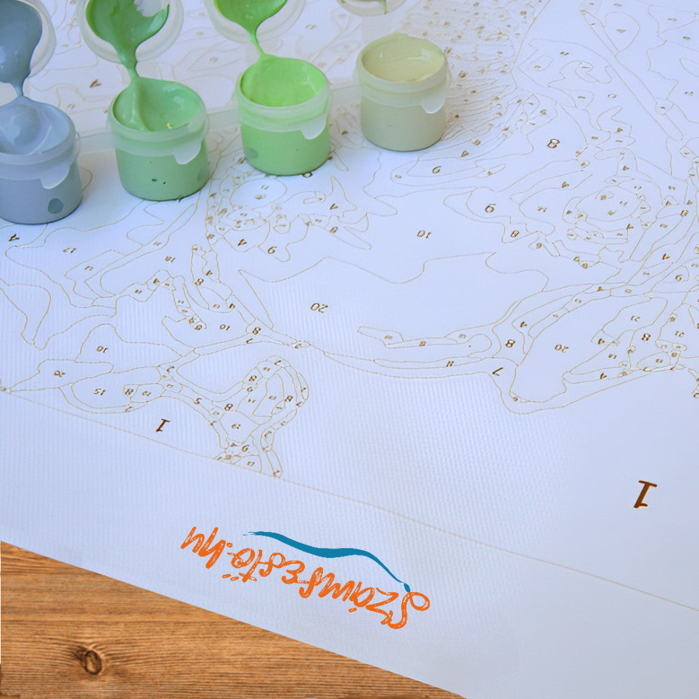 Vörös árnyalatok - számfestő készlet