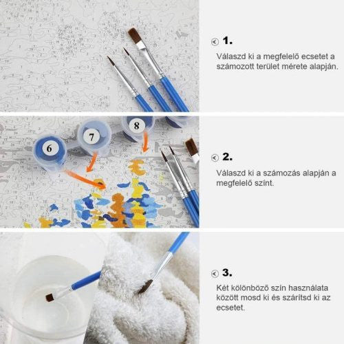 Vörös árnyalatok - számfestő készlet