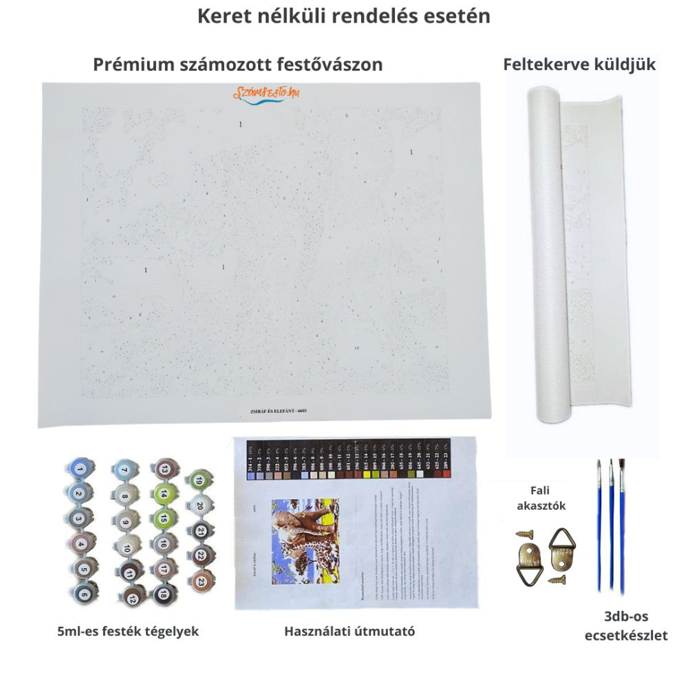 Vörös árnyalatok - számfestő készlet