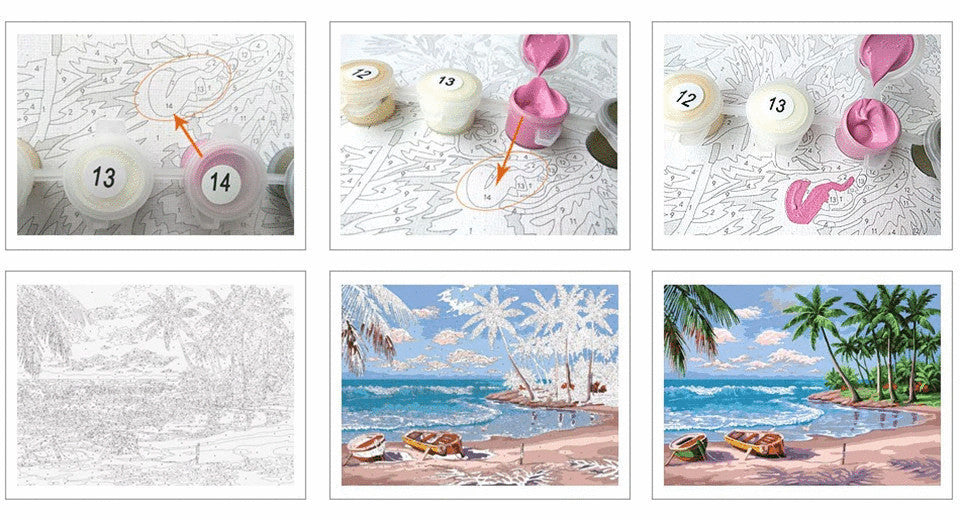 Vörös árnyalatok - számfestő készlet