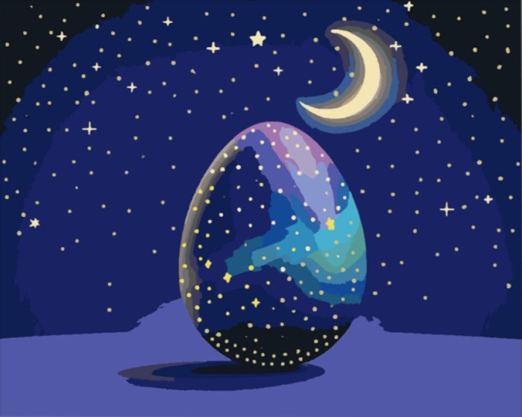 Csodálatos Éjszakai Tojás - húsvéti számfestő készlet