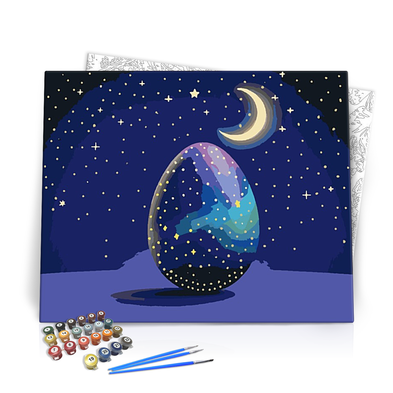 Csodálatos Éjszakai Tojás - húsvéti számfestő készlet