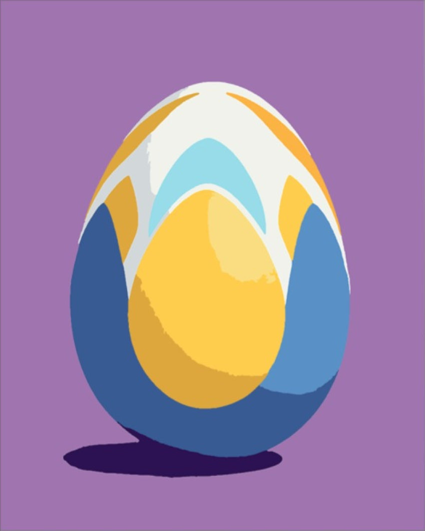 Díszes Húsvéti Tojás - húsvéti számfestő készlet