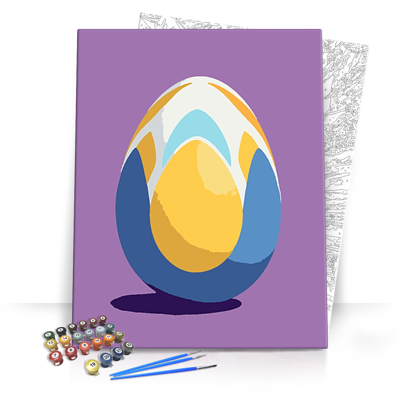 Díszes Húsvéti Tojás - húsvéti számfestő készlet