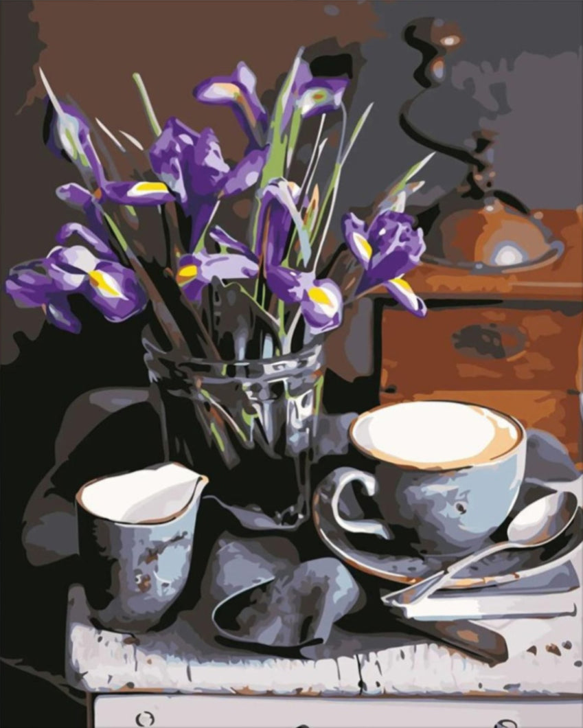 Egy csésze kávé - számfestő készlet