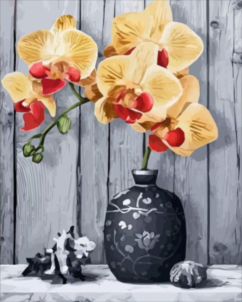 Egy szál orchidea - számfestő készlet