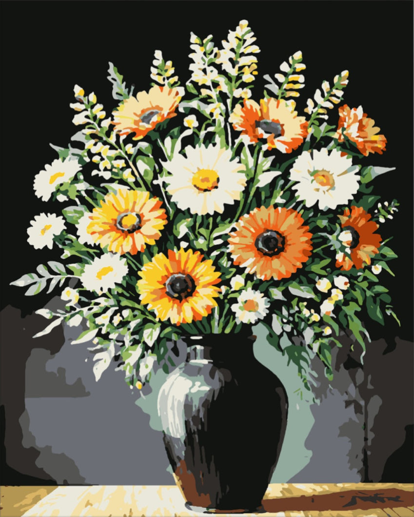 Éjszakai kert színkavalkádja - számfestő készlet