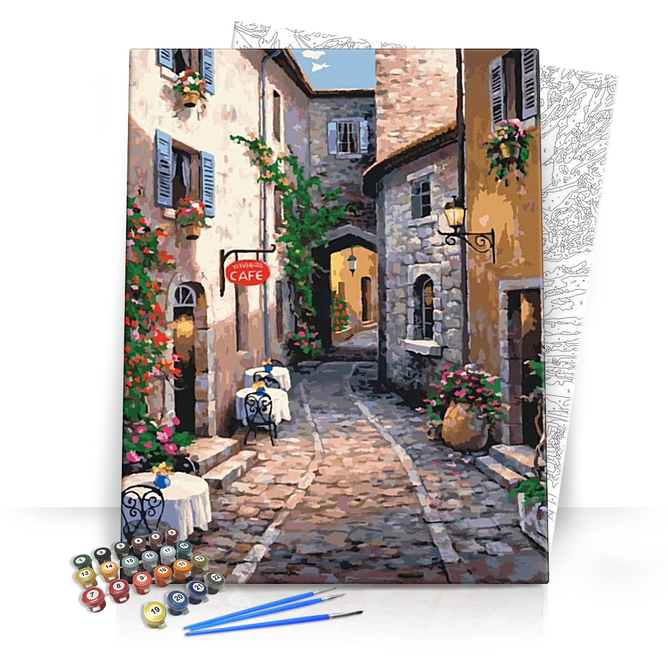 Eldugott kávézó - számfestő készlet