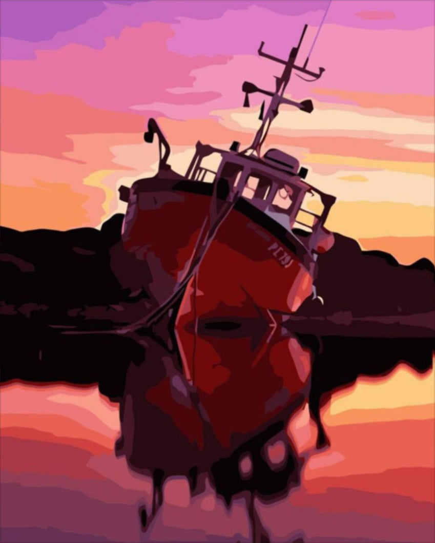 Elveszett hajó - számfestő készlet