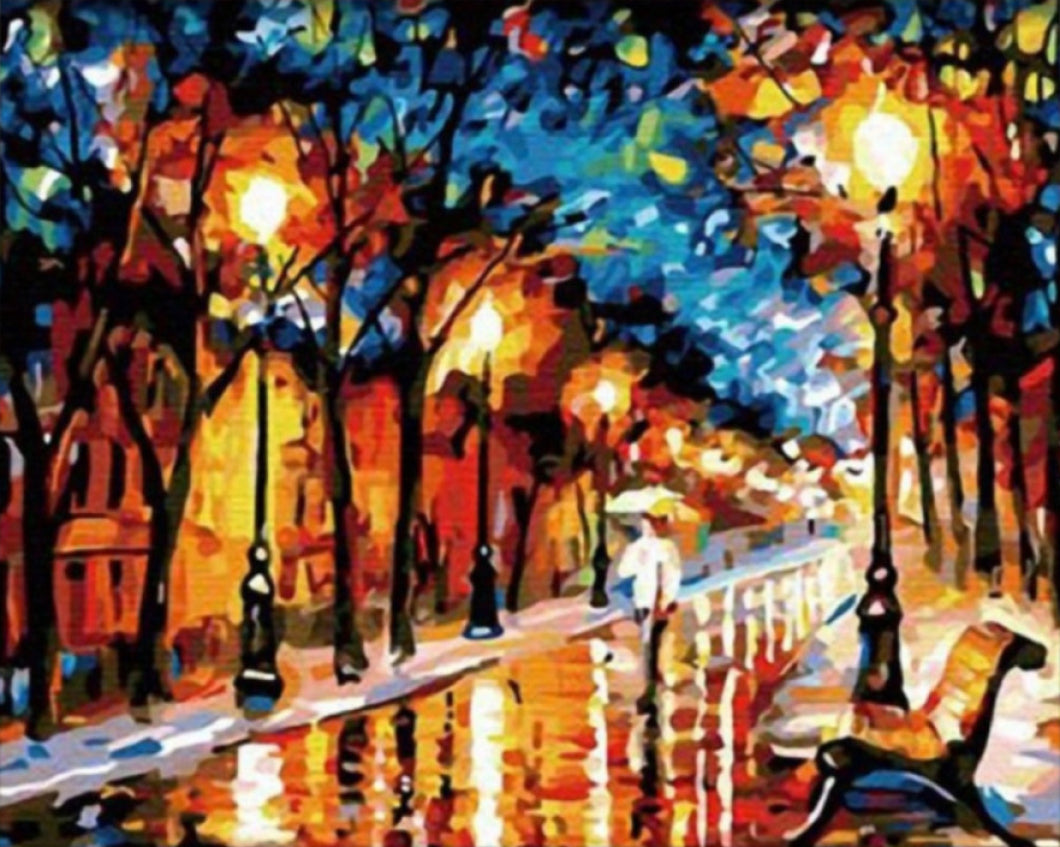 Esti Séta az Esőben - számfestő készlet