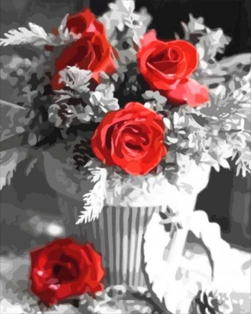 Fekete fehérben - számfestő készlet