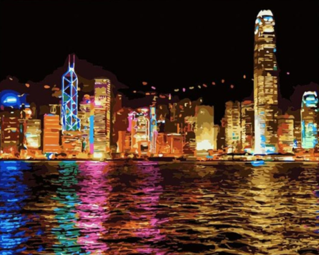 Fényes város - számfestő készlet