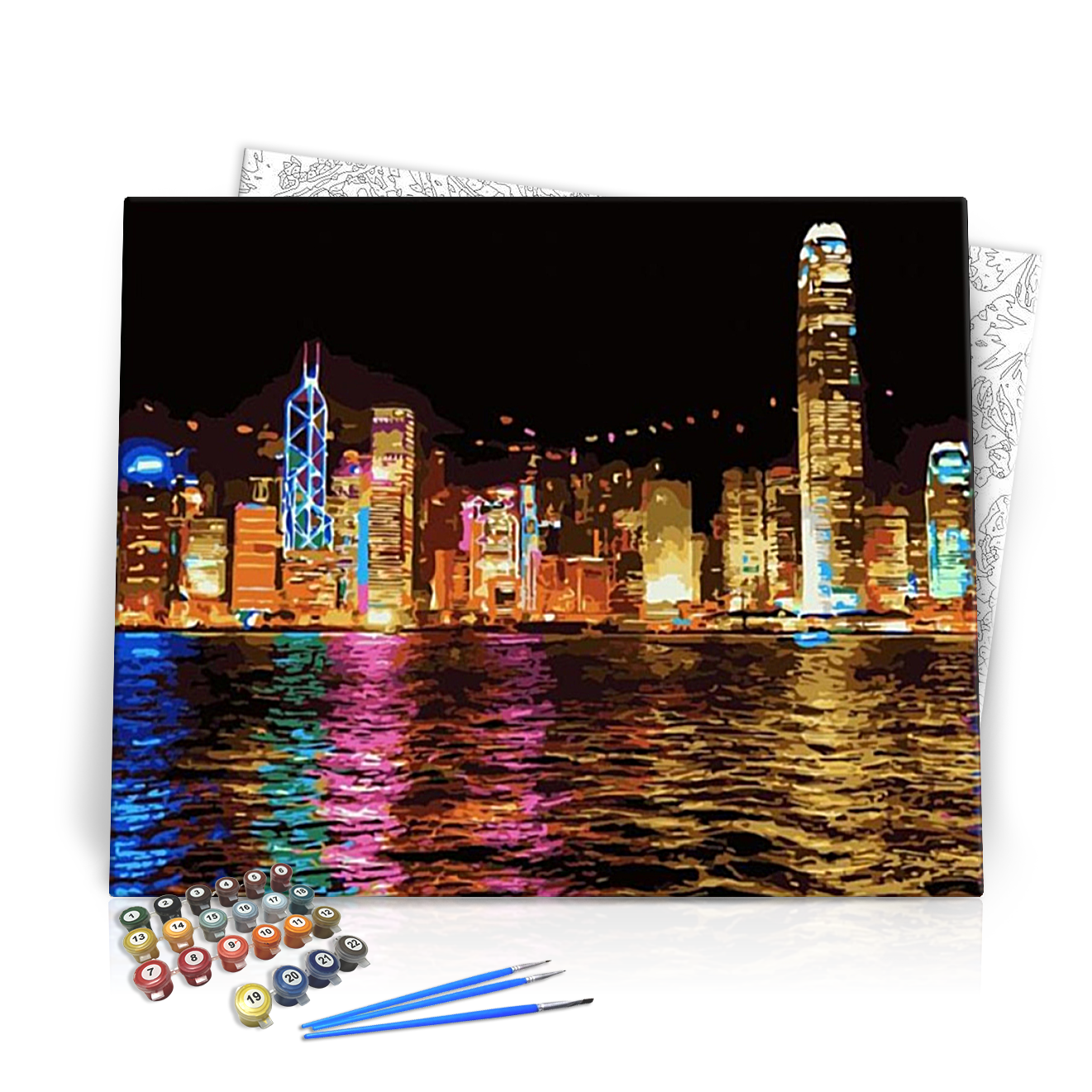 Fényes város - számfestő készlet