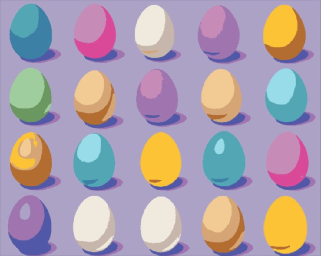 Festett Tojások - húsvéti számfestő készlet