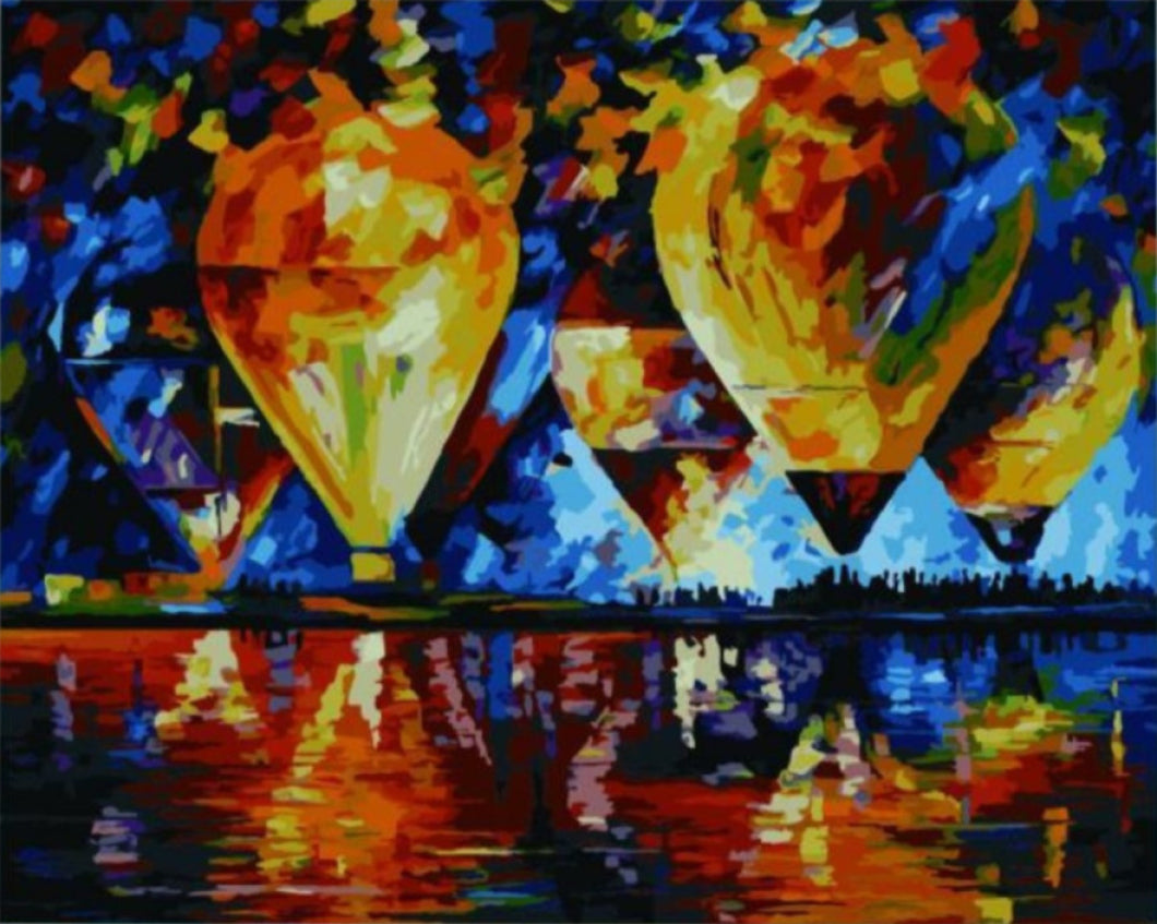 Forró Hőlégballonok - számfestő készlet