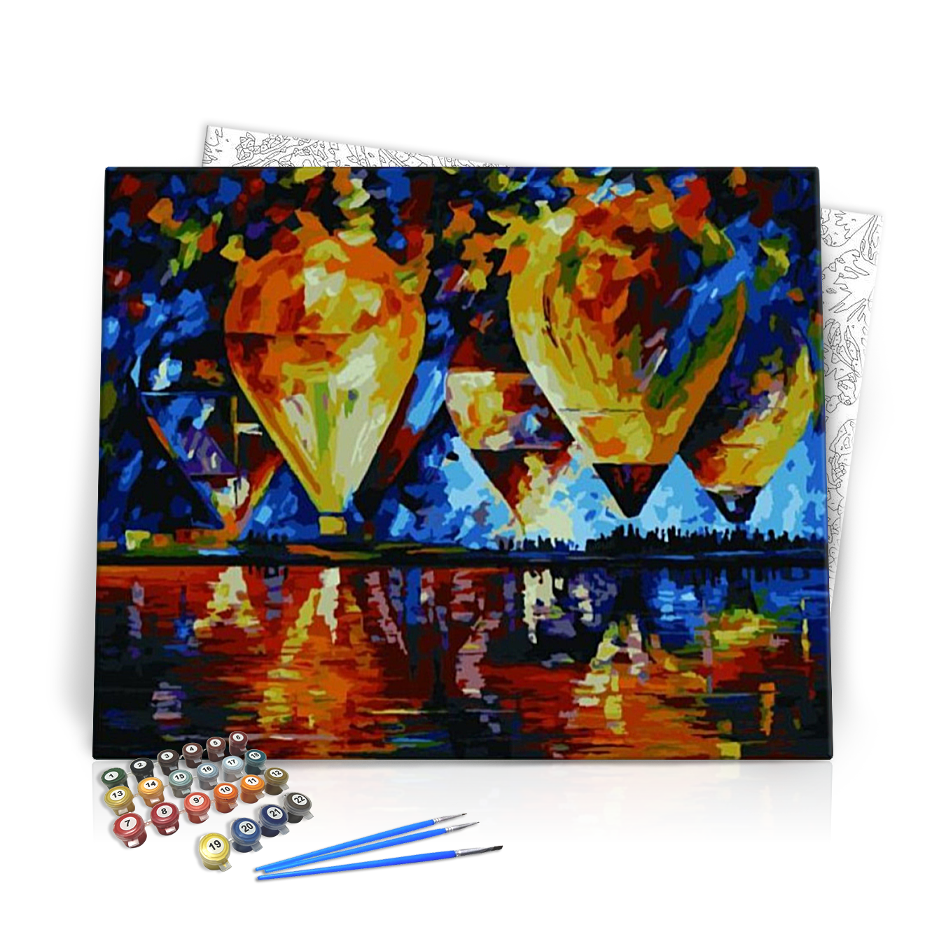 Forró Hőlégballonok - számfestő készlet