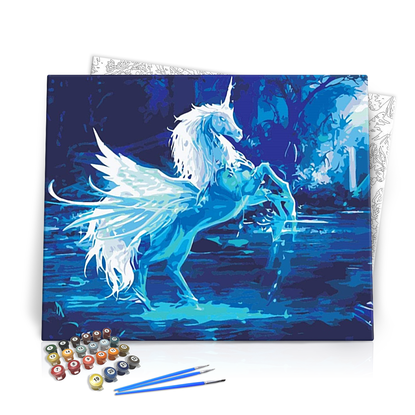 Gyönyörű Unikornis - számfestő készlet