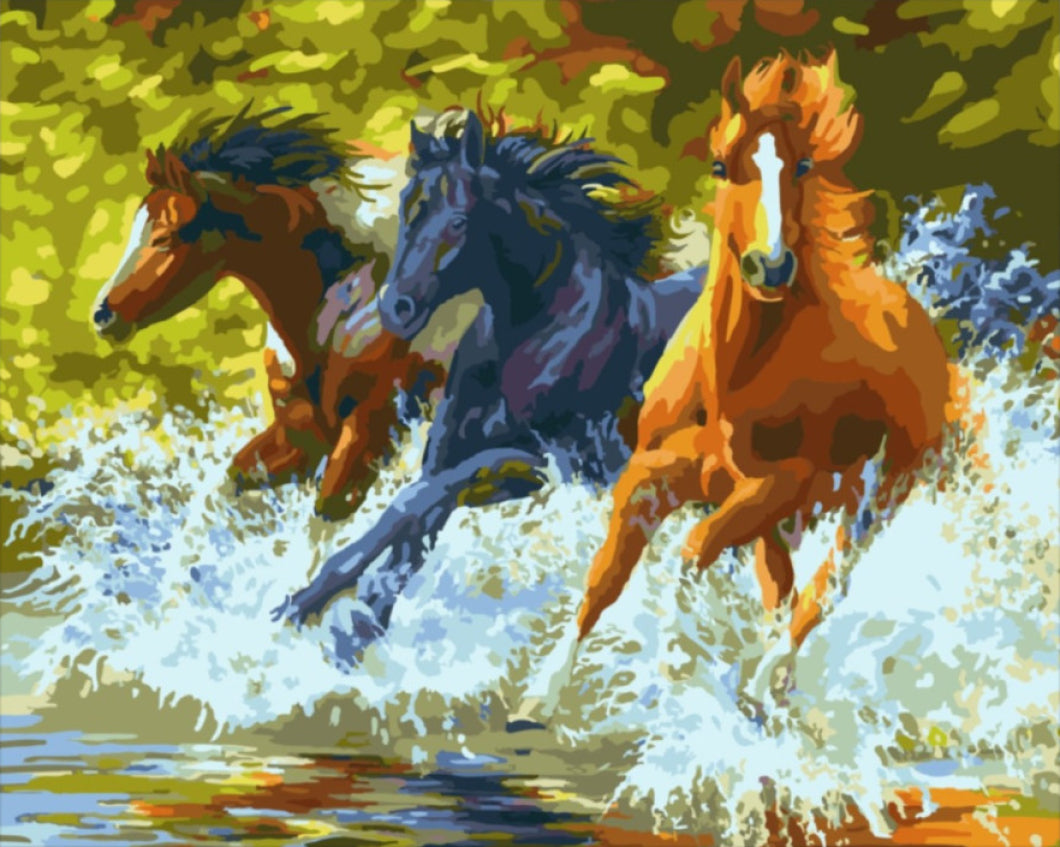 Három Ló - számfestő készlet