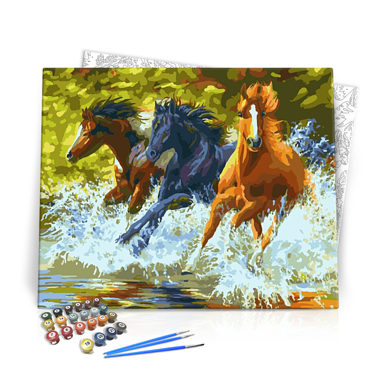 Három Ló - számfestő készlet