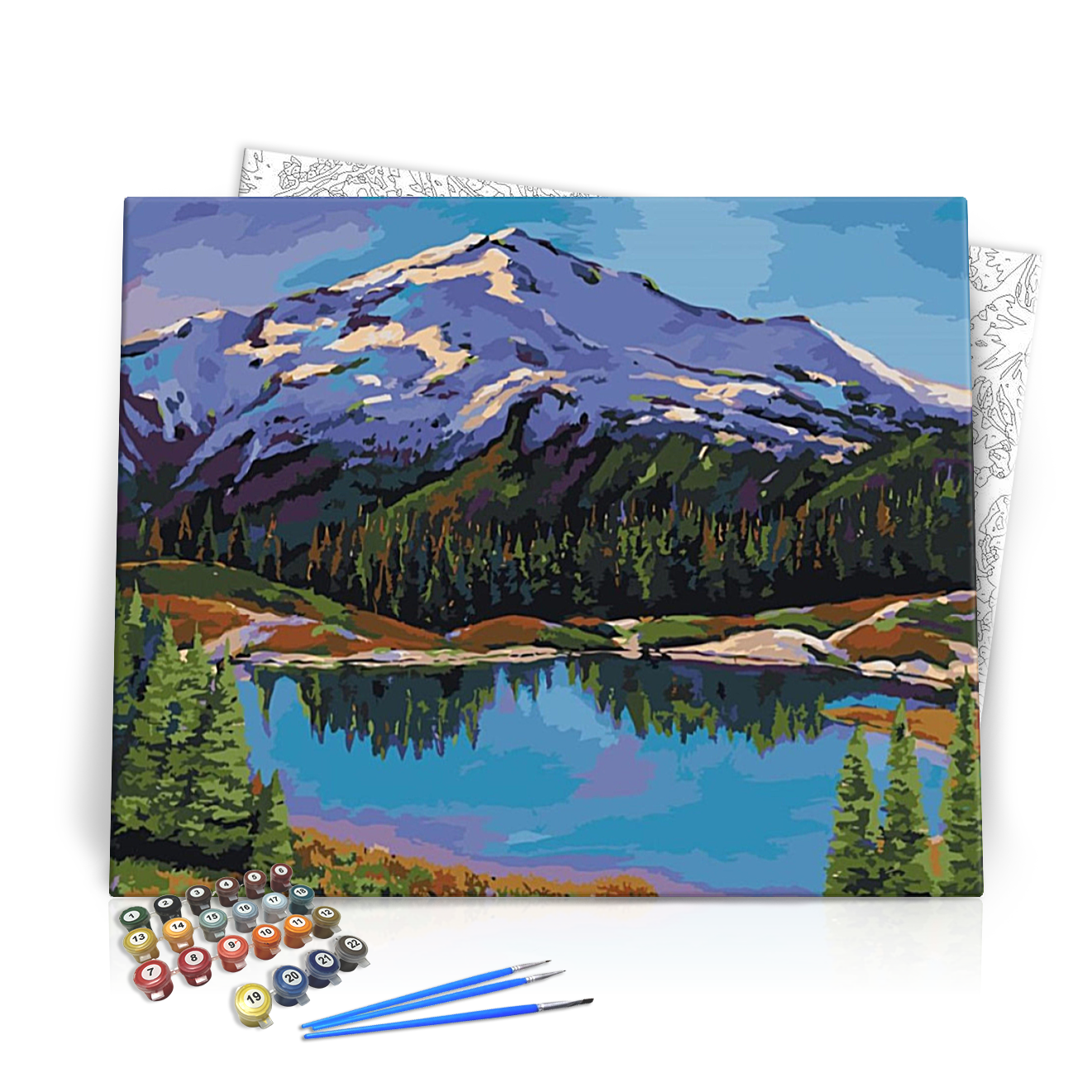 Hegyekben - számfestő készlet