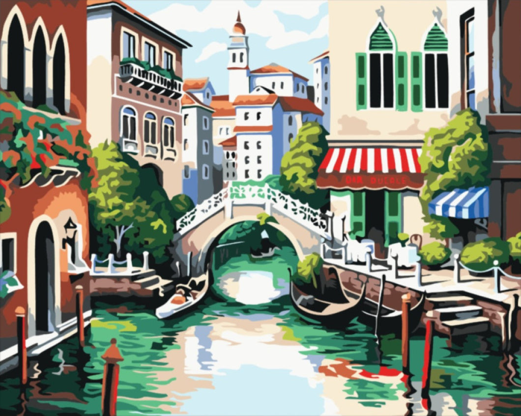 Híd Velencében - számfestő készlet