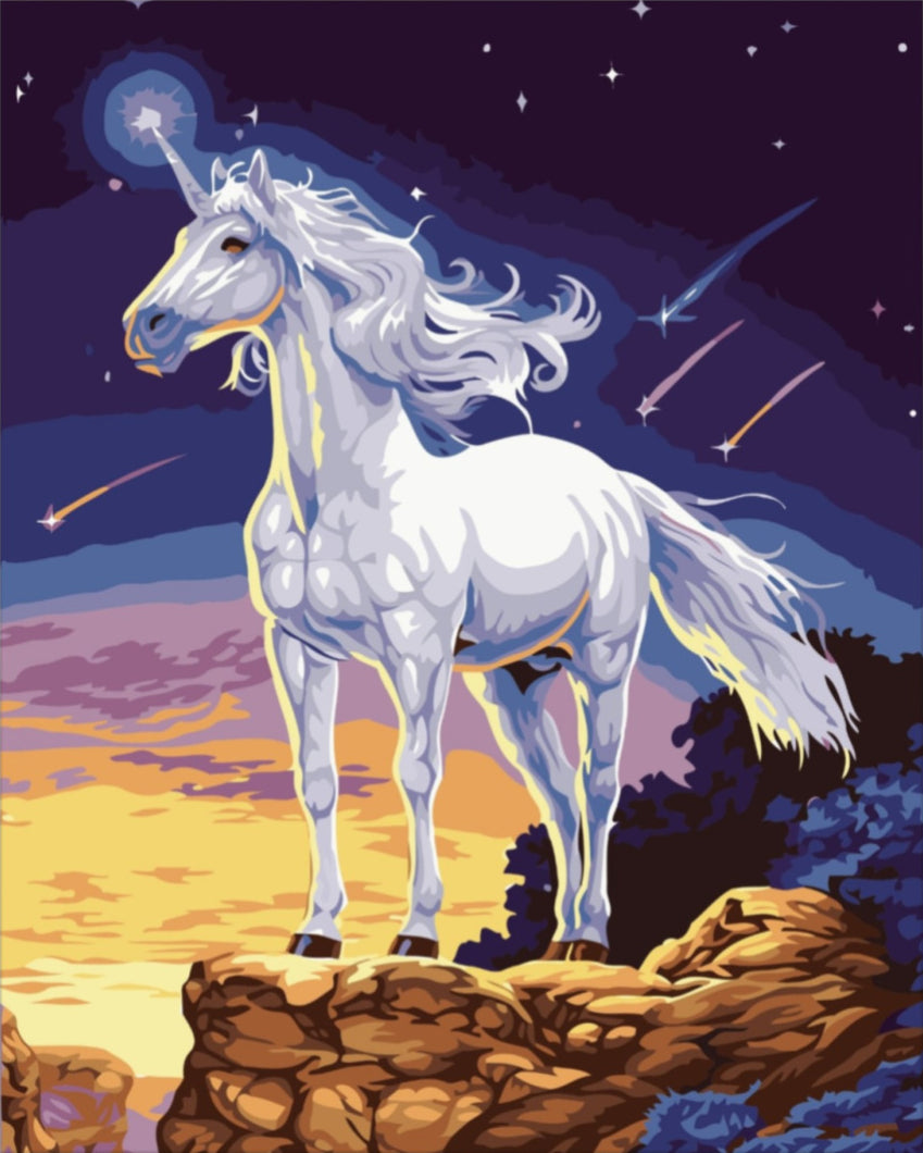 Hófehér Unikornis - számfestő készlet