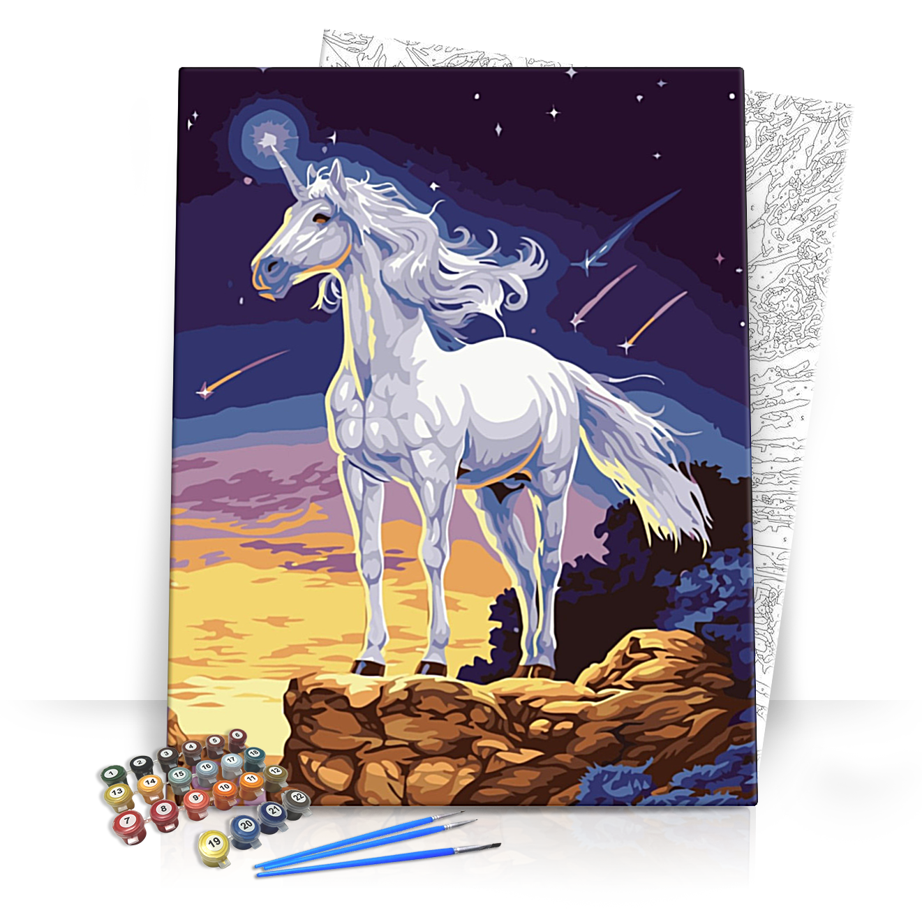 Hófehér Unikornis - számfestő készlet