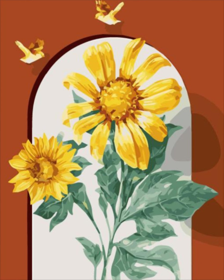 Hulló virágszirom - számfestő készlet