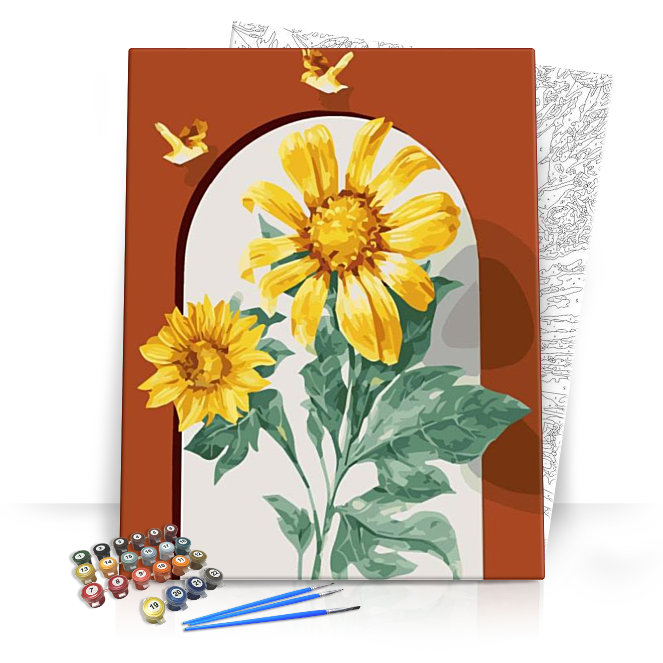 Hulló virágszirom - számfestő készlet