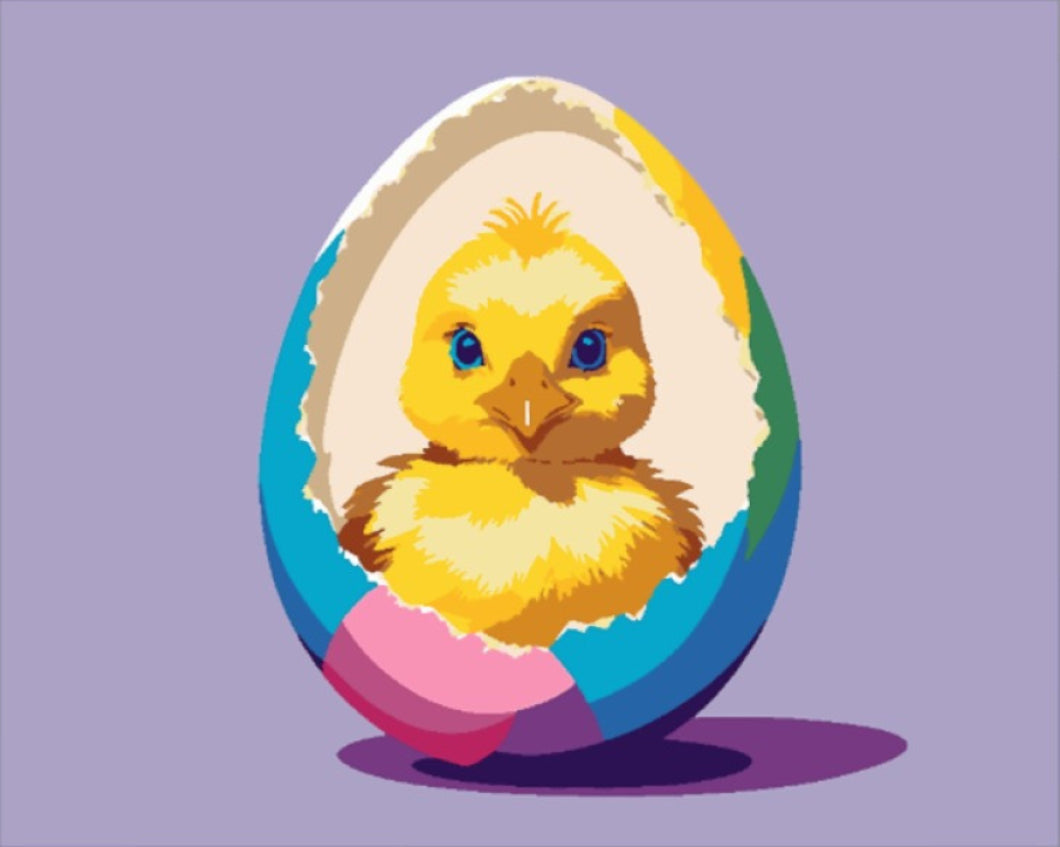 Húsvéti Csibe - húsvéti számfestő készlet