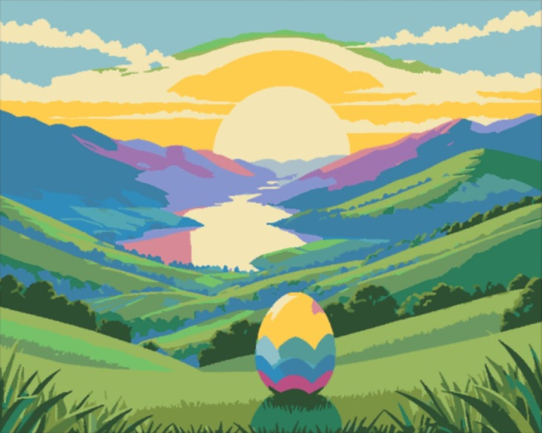 Húsvéti Kilátás - húsvéti számfestő készlet