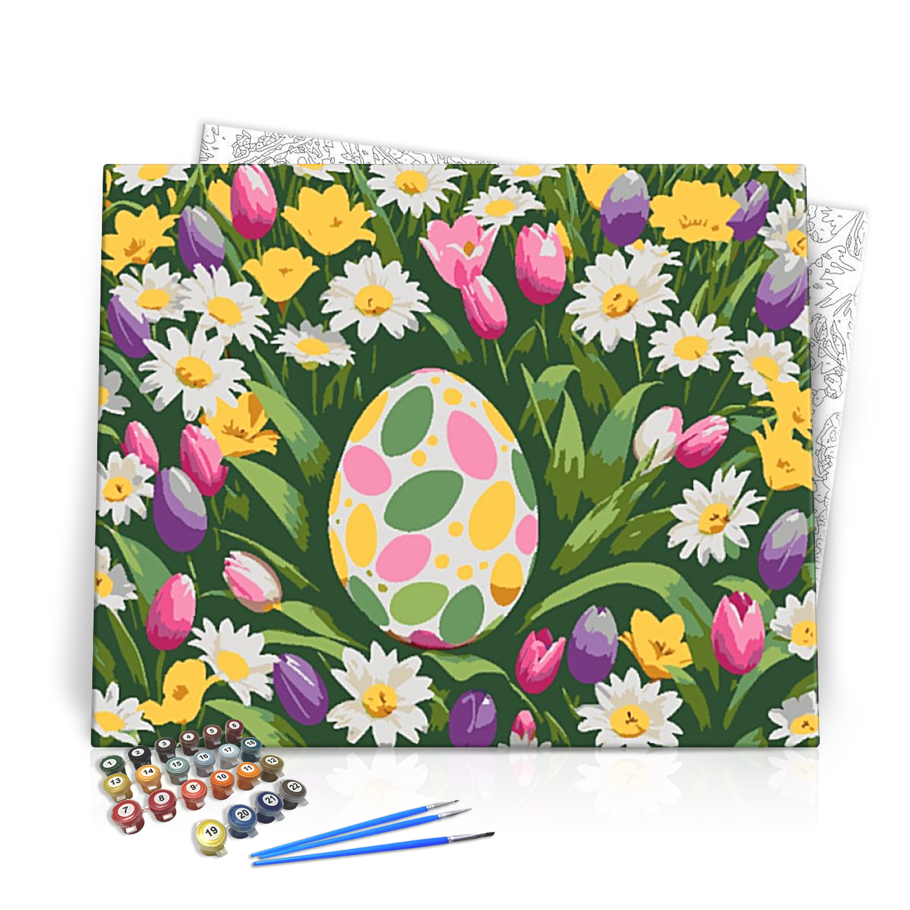 Húsvéti Tojás a Virágoskertben - húsvéti számfestő készlet